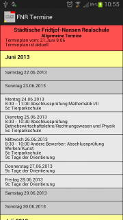 Beispielterminplan